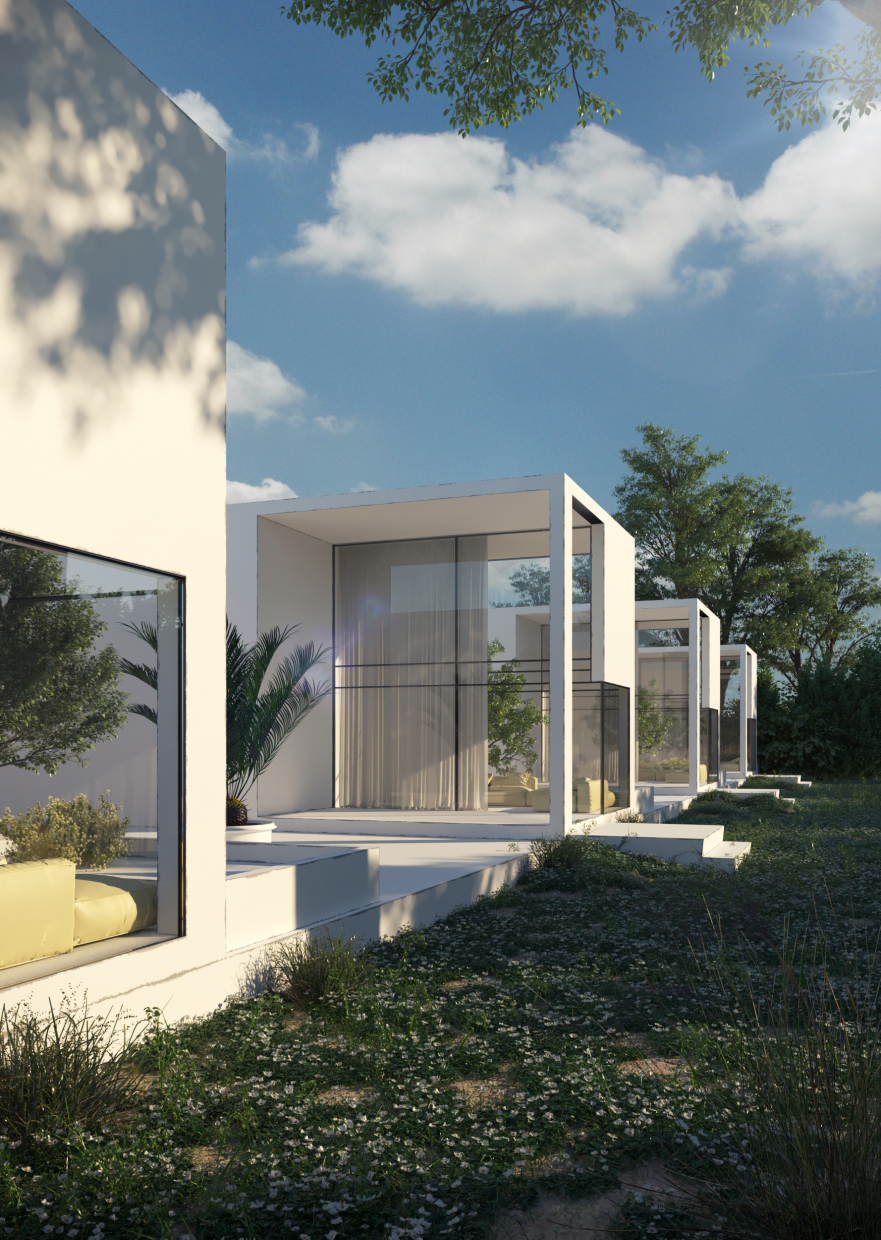 A casa branca A casa branca em 3d max corona render imagem
