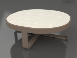 Кофейный столик круглый Ø90 (DEKTON Danae, Bronze)