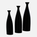 3D Modell Schwarze Keramikvase Vase (3-х) - Vorschau