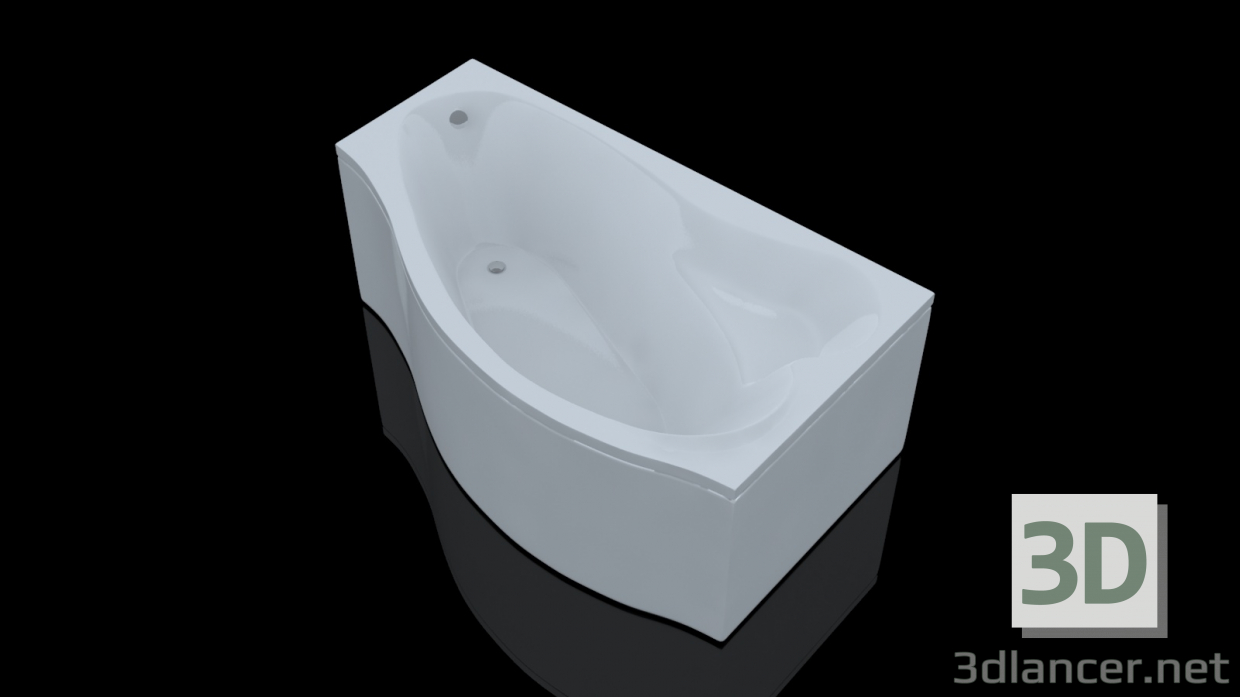 Bathtube Aquanet Palma 170100 3D modelo Compro - render Bathtube Aquanet Palma 170100 3D modelo Compro - render